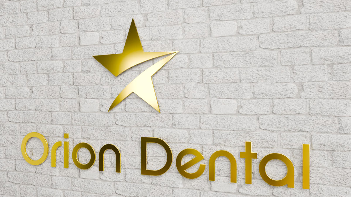 Gold reception sign